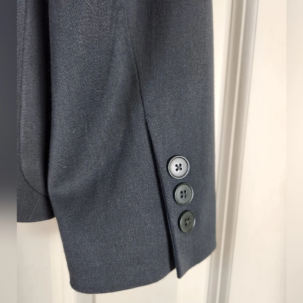 DKNY Deep Green Wool Work Career Office Jacket Blazer Size 8